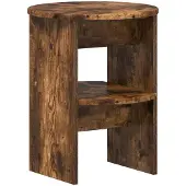 vidaXL Seitenschrank Geräucherte Eiche Ø40 x 50 cm Holzwerkstoff