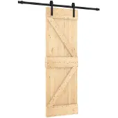 Syfax Schiebetür 70 x 210 cm Massivkiefer (Unbehandelt)