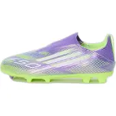 Adidas F50 League Laceless FG/MG Purple Rush Cloud White Lucid Lemon (GS) - EU 33