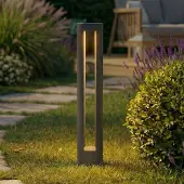 LINDBY LED Wegeleuchte Soriq , schwarz, Aluminium, Modern, LED Außenleuchte