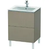 Duravit L-Cube Waschtischunterbau stehend, 2 Auszüge, 620x704x481mm, LC662507575, Farbe: Leinen Dekor