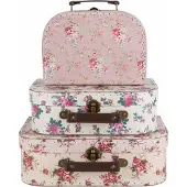Sass & Belle RETRO ROSES - Dekorative Kinderkoffer, 3-teilig, Sass&Belle
