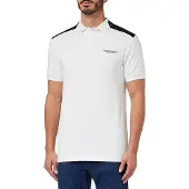Hackett London für Herren. HM563184 Polo Block weiß (M), Lässig, Baumwolle, Kurzarm