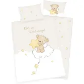 Herding Babybettwäsche BABY BEST "kleiner Schutzengel", bunt, B/L: 100cm x 135cm, 1 Stk., 1 Stk., Renforcé, B/L: 40cm x 60cm, 2 Stk., Renforcé, Obermaterial: 100% Baumwolle, Bettwäsche, Babybettwäsche