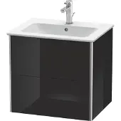 Duravit Waschtischunterbau XSQUARE 560x610x478mm schwarz hochglanz
