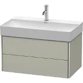 Duravit XSquare Waschtischunterbau wandhängend, 2 Schubkästen, 784x397x460mm, XS416206060, Farbe: Taupe Seidenmatt Lack