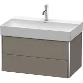 Duravit XSquare Waschtischunterbau wandhängend, 2 Schubkästen, 784x397x460mm, XS416209090, Farbe: Flannel Grey Seidenmatt Lack
