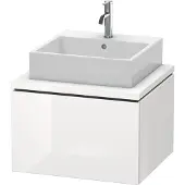 Duravit L-Cube Waschtischunterbau für Konsole, wandhängend, 1 Auszug, 620x400x547mm, LC581002222, Farbe: Weiß Hochglanz Dekor