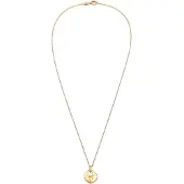 Elli Kette mit Anhänger "Halskette Disc Anhänger Organic Design 925 Silber vergoldet" Gr. 45, gold, Halsketten, Damen, Silber 925 (Sterlingsilber), Kette mit Anhänger
