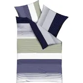 Kaeppel Bettwäsche "Progress", blau, B/L: 135cm x 200cm, 1 Stk., 1 Stk., Satin, B/L: 80cm x 80cm, 2, Satin, Obermaterial: 100% Baumwolle, Bettwäsche, Bettwäsche