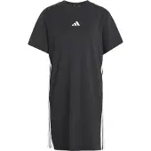 Adidas Shirtkleid SPORTSWEAR "ESSENTIALS 3-STREIFEN", Damen, Gr. XS, N-Gr, schwarz, weiß, Obermaterial: 93% Baumwolle, 7% Elasthan, Kleider Shirtkleid