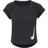 Nike - Women's Swoosh Run Dri-FIT S/S Running Top - Laufshirt Gr XS schwarz