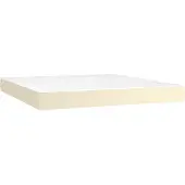vidaXL Taschenfederkernmatratze Mittel Creme 160x200x20 cm Kunstleder