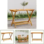 The Living Store Gartentisch Klappbar 90x52,5x65 cm Massivholz Akazie