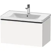 Duravit D-Neo Waschtischunterbau wandhängend, 784x440x452mm, 1 Auszug, mit Griff Diamantschwarz, DE42550BD180000, Farbe: Weiß Matt Dekor