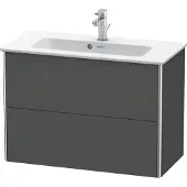 Duravit XSquare Waschtischunterbau Compact, wandhängend, 2 Schubkästen, 810x560x388mm, XS416604949, Farbe: Graphit Matt Dekor