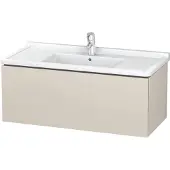 Duravit L-Cube Waschtischunterbau wandhängend, 1 Auszug, 1020x408x469mm, LC616609191, Farbe: Taupe Matt Dekor