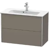 Duravit XSquare Waschtischunterbau Compact, wandhängend, 2 Schubkästen, 810x560x388mm, XS416609090, Farbe: Flannel Grey Seidenmatt Lack