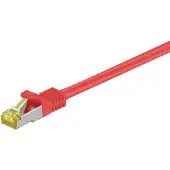 Goobay RJ45 Patchkabel CAT 6A S/FTP (PiMF), 500 MHz mit CAT 7 Rohkabel, Rot, 1,5 m, LSZH halogenfrei, Kupfer, RJ45 (CAT 6A) Stecker
