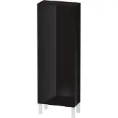 Duravit Halbhochschrank L-Cube 50x24,3x132cm, Tür re, schwarz Hochglanz