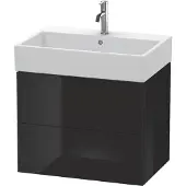Duravit Waschtischunterbau L-CUBE 544x684x459mm schwarz hochglanz