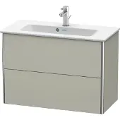 Duravit XSquare Waschtischunterbau Compact, wandhängend, 2 Schubkästen, 810x560x388mm, XS416606060, Farbe: Taupe Seidenmatt Lack