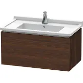Duravit L-Cube Waschtischunterbau wandhängend, 1 Auszug, 820x408x469mm, LC616506969, Farbe: Nussbaum gebürstet Echtholzfurnier