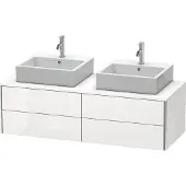 Duravit Waschtischunterbau XSQUARE 400x1400x548mm f 2 Becken weiss hochglanz