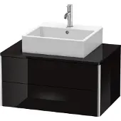 Duravit Waschtischunterbau XSQUARE 400x800x548mm schwarz hochglanz