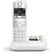Gigaset AE690A, Analoges/DECT-Telefon, Kabelloses Mobilteil, Freisprecheinrichtung, 100 Eintragungen, Anrufer-Identifikation, Weiß