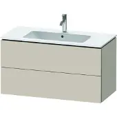 Duravit L-Cube Waschtischunterbau wandhängend, 2 Schubkästen, 1020x550x481mm, LC624209191, Farbe: Taupe Matt Dekor