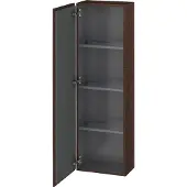 Duravit L-Cube Halbhochschrank, eine Tür Anschlag links, 400x243x1320mm, LC1168L6969, Farbe: Nussbaum gebürstet Echtholzfurnier