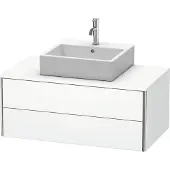 Duravit XSquare Konsolenwaschtischunterbau wandhängend, 2 Schubkästen, 1000x400x548mm, XS491101818, Farbe: Weiß Matt Dekor