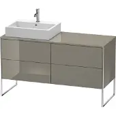 Duravit Waschtischunterbau XSQUARE 778x1400x548mm Be li fla grey hochglanz