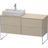 Duravit Waschtischunterbau XSQUARE 778x1400x548mm, Becken links leinen