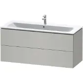 Duravit L-Cube Waschtischunterbau wandhängend, 2 Schubkästen, 1220x550x481mm, LC624300707, Farbe: Betongrau Matt Dekor