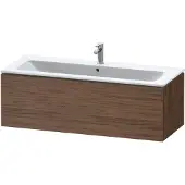 Duravit L-Cube Waschtischunterbau wandhängend, 1 Auszug, 1220x400x481mm, LC614302121, Farbe: Nussbaum Dunkel Dekor