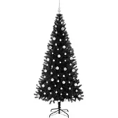 vidaXL Weihnachtsbaum Schwarz 210 cm PVC