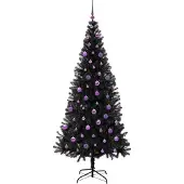 vidaXL Weihnachtsbaum Schwarz 210 cm PVC