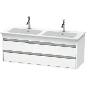 Duravit Ketho Waschtischunterbau wandhängend, 1270x480x475 mm, 2 Schubkästen, für ME by Starck 233613, KT643201818, Farbe: Weiß Matt Dekor