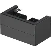 Duravit XSquare Waschtischunterbau wandhängend, 2 Schubkästen, 784x397x460mm, XS416204949, Farbe: Graphit Matt Dekor