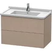 Duravit L-Cube Waschtischunterbau wandhängend, 2 Schubkästen, 820x558x469mm, LC626507575, Farbe: Leinen Dekor