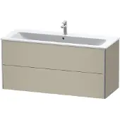 Duravit XSquare Waschtischunterbau wandhängend, 2 Schubkästen, 1210x560x478mm, XS417406060, Farbe: Taupe Seidenmatt Lack