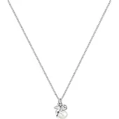 Elli Silberkette "Halskette Anhänger Engel mit Süßwasserzuchtperle 925 Silber" Gr. 45, weiß, Halsketten, Damen, 45, Silber 925 (Sterlingsilber), Silberkette