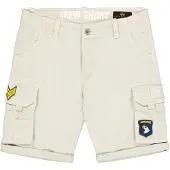 Alpha industries Shorts "Crew Short Patch", Herren, Gr. 31, Normalgrößen, beige (stone), Obermaterial: 98% Baumwolle, 2% Elastan. Futter: 100% Baumwolle, Hosen Shorts