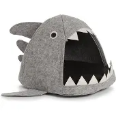 Zeller Tierbett PRESENT "Hai", grau, B/H/L: 45cm x 32cm x 38cm, Tierbetten, Tierbett, Filz, 45x38x32 cm
