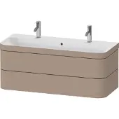Duravit Happy D.2 Plus c-bonded Set wandhängend, 1175x490mm, 2 Schubkästen, 1 Hahnloch, HP4640O75750000, Farbe: Leinen Dekor