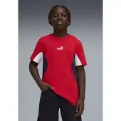 Puma T-Shirt "ESS BLOCK TEE B" Kurzarm, Rundhalsausschnitt, ohne Kapuze