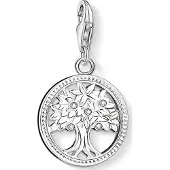 Thomas Sabo Charm-Einhänger "Lebensbaum", bunt (silberfarben, weiß, weiß), Charms, Damen, Silber 925 (recycelt), Charm-Einhänger, mit Zirkonia (synth.)