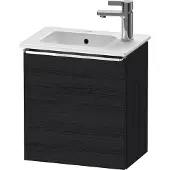 Duravit D-Neo Waschtischunterbau wandhängend, 410x440x274mm, eine Tür, Türanschlag Links, mit Griff Chrom, DE4259L10160000, Farbe: Eiche Schwarz Matt Dekor